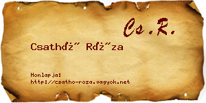 Csathó Róza névjegykártya